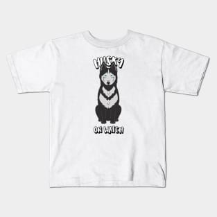 Husky On Watch Kids T-Shirt